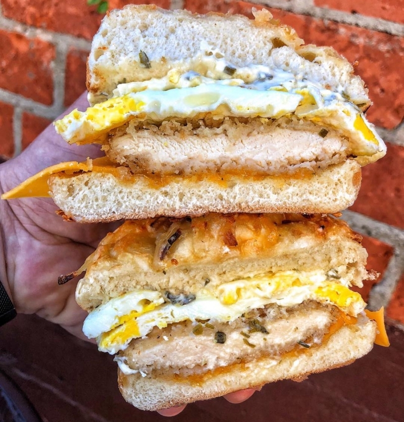 Einstein Bros. Crispy Chicken Sandwich | Facebook/@lafoodieguy 