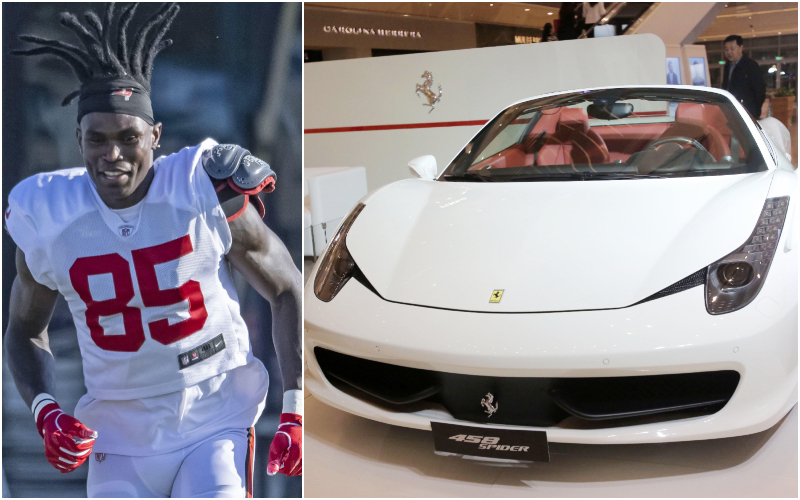 Julio Jones – Ferrari 458 Spider, Estimated $270K | Alamy Stock Photo by Steve Nesius/UPI/Alamy Live News & Imaginechina Limited 